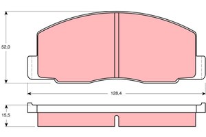 Jarrupalasarja, levyjarru, Etuakseli, TOYOTA LITEACE Buss, LITEACE Skåp, LITEACE Wagon, MODEL F, 04465-28010, 04465-28110, 04465-28180,