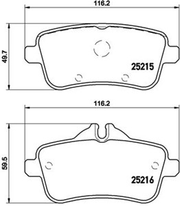 Jarrupalasarja, levyjarru, Taka-akseli, MERCEDES-BENZ GLE [W166], GLE Coupe [C292], M-KLASS [W166], 0064204020, 0064204120, 0074208220,
