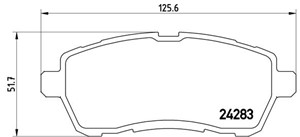 Jarrupalasarja, levyjarru, Etuakseli, FORD FIESTA VI, FIESTA Van VI, MAZDA 2, 04465B1310, 04491B1030, 04491B1031, 04491B1032, 1550219, 1