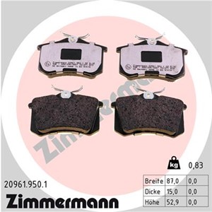 Jarrupalasarja, levyjarru, Taka-akseli, AUDI,PEUGEOT,RENAULT,SEAT,SKODA,VW, 191 615 415 A, 191 615 415 D, 191 698 451 A, 191 698 451 B,