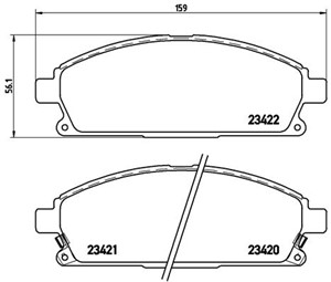 Jarrupalasarja, levyjarru, Etuakseli, ACURA MDX, INFINITI Q45 II, QX4, NISSAN CIMA, PATHFINDER II, QUEST, X-TRAIL, 06450SJK010, 410600W7
