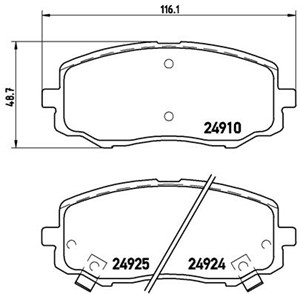 Jarrupalasarja, levyjarru, Etuakseli, HYUNDAI i20 I, i20 II, 581010XA00, 581011JA60