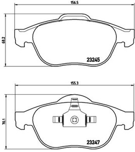 Jarrupalasarja, levyjarru, Etuakseli, RENAULT GRAND SCÉNIC II, SCÉNIC II, 410600756R, 7701209101, 7701209672, 8660004734