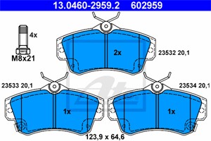Jarrupalasarja, levyjarru, Etuakseli, CHRYSLER PT CRUISER, PT CRUISER Cabriolet, PT CRUISER Combi Van, 0 5017 843AA, 0 5083 853AA, 5017