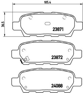Jarrupalasarja, levyjarru, Taka-akseli, INFINITI,NISSAN,RENAULT, 410601408R, 440000027R, 440608H385, 44060AL585, 44060AL586, 44060AL587,