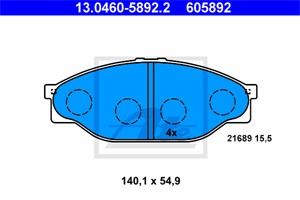 Jarrupalasarja, levyjarru, Etuakseli, TOYOTA HIACE Buss IV, HIACE Skåp IV, HILUX Pick-up VI, 04465-35220, 04465-35270