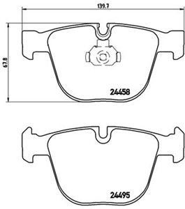 Jarrupalasarja, levyjarru, BMW X5 [E70, F15, F85], X6 [E71, E72, F16, F86], 34212365766, 34216783555, 34216794879