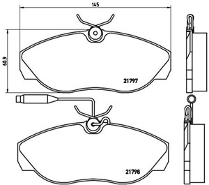 Jarrupalasarja, levyjarru, Etuakseli, CITROËN,FIAT,PEUGEOT, 1611458080, 1617280480, 425116, 425117, 425451, 71752980, 71770972, 77362212