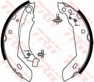 Jarrukenkäsarja, Taka-akseli, PEUGEOT,RENAULT, 4241 25, 4241 71, 4241 E6, 4241000000, 77 00 710 400, 77 01 201 800, 77 01 202 016, 77 01