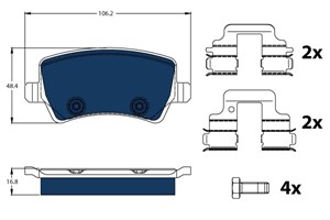 Jarrupalasarja, levyjarru, Taka-akseli, VOLVO V60 I, 30671574