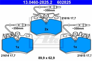 Jarrupalasarja, levyjarru, Etuakseli, CITROËN AX, C15 Flak/chassi, C15 Kombi, C15 Skåp/stor limousine, VISA, ZX, 95 647 733, 95 659 353,