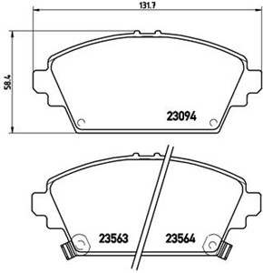 Jarrupalasarja, levyjarru, Etuakseli, HONDA,MG,NISSAN, 410604U127, 45022S1AE00, 45022S1AE01, 45022S1AE02, 45022S1AE50, 45022S1AE51, GBP9