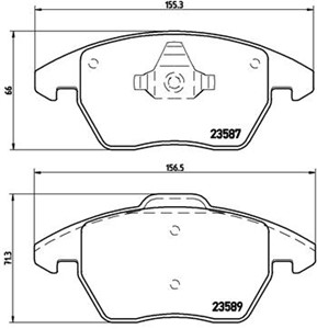 Jarrupalasarja, levyjarru, Etuakseli, AUDI A1, A1 Sportback, VW BEETLE, BEETLE Cabriolet, GOLF PLUS V, JETTA IV, LOAD UP, POLO V, UP!, 5