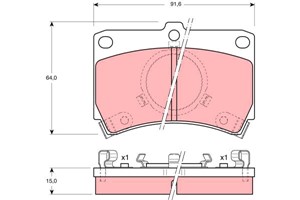 Jarrupalasarja, levyjarru, Etuakseli, MAZDA 323 II, 323 III, 323 F IV, 323 Hatchback II, 323 Hatchback III, 323 Station Wagon III, BG34-