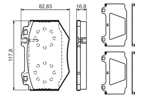 Jarrupalasarja, levyjarru, Etuakseli, MERCEDES-BENZ S-KLASS [W220], 003 420 33 20, 003 420 61 20, 004 420 06 20, 34206120, 44200620, A 0