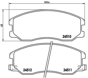Jarrupalasarja, levyjarru, Etuakseli, CHEVROLET,OPEL,PONTIAC,VAUXHALL, 19149903, 19168899, 20789468, 22850989, 4808861, 4810774, 4817764