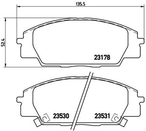 Jarrupalasarja, levyjarru, ACURA RSX Coupé, HONDA CIVIC Hatchback VII, CIVIC Hatchback VIII, S2000, 06450S0AJ10, 06450S2A000, 06450S2AE0