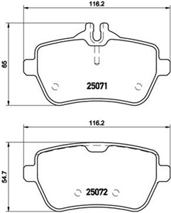 Jarrupalasarja, levyjarru, Taka-akseli, MERCEDES-BENZ SL [R231], 0064207220, 0084203420, A0064207220, A0084203420