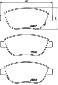 Jarrupalasarja, levyjarru, FIAT 500L, 0000077366534, 68190118AB, 77366534, K68190118AB