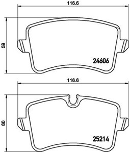 Jarrupalasarja, levyjarru, Taka-akseli, AUDI A6 C7, A6 C7 Avant, A7 Sportback, 4G0698451, 4GD698451