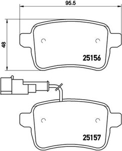 Jarrupalasarja, levyjarru, ALFA ROMEO GIULIETTA, GIULIETTA Skåp/halvkombi, DODGE DART, 0000077365357, 71770092, 77365357