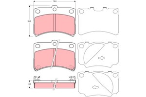 Jarrupalasarja, levyjarru, Etuakseli, DAIHATSU CUORE V, 0449197202, 04491-97202, 0449197202000, 04491-97202-000