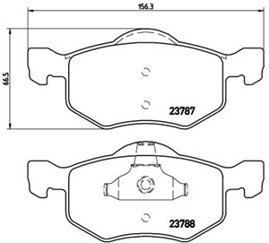Jarrupalasarja, levyjarru, Etuakseli, FORD MAVERICK, FORD USA ESCAPE, MAZDA TRIBUTE, 4096346, 4099896, 4593068, 4L8Z2001AA, 5L842L361BA,