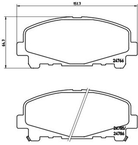 Jarrupalasarja, levyjarru, Etuakseli, ACURA TLX, HONDA ACCORD VIII, ACCORD Kombi VIII, ACCORD Sedan IX, 45022TL0G50, 45022TL0G51, 45022T