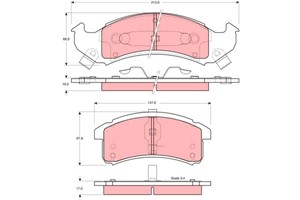 Jarrupalasarja, levyjarru, Etuakseli, BUICK,CADILLAC,CHEVROLET,OLDSMOBILE,PONTIAC, 12510001, 12510023, 12510027, 18024915, 18024917