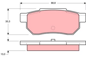 Jarrupalasarja, levyjarru, Taka-akseli, HONDA, 3022SH3931, 43022-SD2-930, 43022-SE0-500, 43022-SE0-930, 43022-SE0-931, 43022-SE0-S00, 43