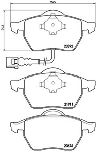Jarrupalasarja, levyjarru, Etuakseli, AUDI,SEAT,SKODA,VW, 1J0698151K, 1J0698151L, 1J0698151M, 1J0698151Q, 3A0615116A, 3A0615116B, 3A0615