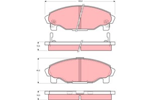 Jarrupalasarja, levyjarru, Etuakseli, DAIHATSU CHARADE IV, CHARADE Sedan IV, GRAN MOVE, 00491-87727, 00491-87727-000, 04491-87724, 04491