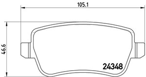 Jarrupalasarja, levyjarru, Taka-akseli, FIAT CROMA, 71772220, 77363610, 77364169