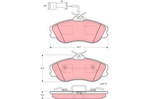 Jarrupalasarja, levyjarru, Etuakseli, AUDI 100 C3 Avant, 100 C3 Sedan, 200 C3 Avant, 200 C3 Sedan, 80 B4 Avant, QUATTRO, 447 698 151 A,