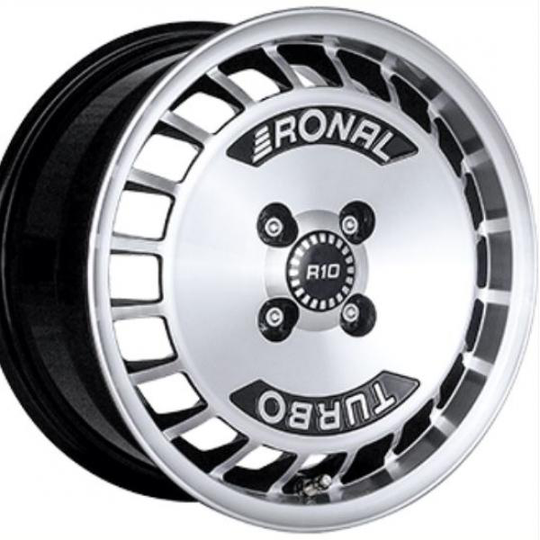 Ronal R10 Turbo Gloss Black Polished 7/15 4/100 ET28 B68
