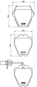 Jarrupalasarja, levyjarru, Etuakseli, AUDI,VW, 3D0698151B, 4B0698151D, 4B0698151L, 4B0698151S, 4B3698151, 4B3698151B
