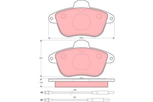 Jarrupalasarja, levyjarru, Etuakseli, CITROËN XM, XM Break, 4252 95, 6000009999, 95 659 640, 95659639