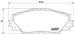 Jarrupalasarja, levyjarru, Etuakseli, TOYOTA, 0446502230, 044650R020, 044650R031, 0446542140, 0446542150, 0446542180, 0446542190, 04465Y