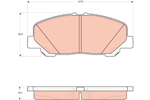 Jarrupalasarja, levyjarru, Etuakseli, TOYOTA ALPHARD / VELLFIRE, PREVIA III, 04465-28520