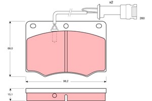 Jarrupalasarja, levyjarru, Etuakseli, FORD GRANADA II, GRANADA Turnier, 5015928, 5018110, 5018905, 6155614, 6155621, 82GB-2K021-MF, 84GB