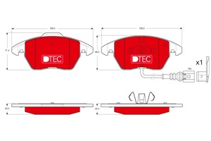 Jarrupalasarja, levyjarru, Etuakseli, AUDI,SEAT,SKODA,VW, 1K0 615 106 AL, 1K0 698 151 C, 1K0 698 151 E, 1K0 698 151 L, 1K0 698 151, 1TD