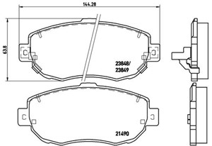 Jarrupalasarja, levyjarru, Etuakseli, LEXUS,TOYOTA, 0446514080, 0446514081, 0446514360, 0446522310, 0446522311, 0446522312, 044652231279