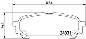 Jarrupalasarja, levyjarru, Taka-akseli, SUBARU FORESTER, IMPREZA Kombi, IMPREZA Sedan, 266965E040, 26696FE040, 26696FE050