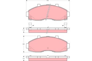 Jarrupalasarja, levyjarru, Etuakseli, KIA PREGIO Buss, PREGIO Skåp, 0K72A3328Z