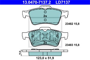 Jarrupalasarja, levyjarru, Taka-akseli, NISSAN,RENAULT, 44060-AV625, 44060-AV725, 44060-BA00F, 77 01 206 609, 77 01 207 996