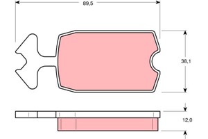 Jarrupalasarja, levyjarru, Etuakseli, CITROËN 2 CV, ACADIANE, DYANE, MEHARI, 1M 543 427 9A, 5441968, 5441971, 75516219, 75516220, 95 551