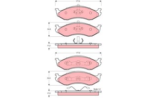 Jarrupalasarja, levyjarru, Etuakseli, Taka-akseli, JEEP CHEROKEE, GRAND CHEROKEE I, WRANGLER I, WRANGLER II, 0000K04713175, 0000K0477805