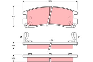 Jarrupalasarja, levyjarru, Taka-akseli, BUICK,CADILLAC,CHEVROLET,OLDSMOBILE,PONTIAC, 12510016, 12510037, 18026218, 18040262, 18043996, 1