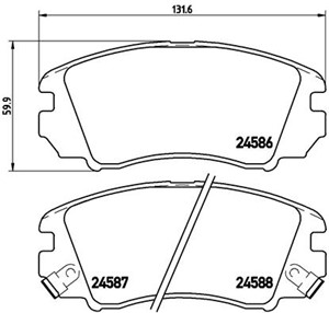 Jarrupalasarja, levyjarru, Etuakseli, HYUNDAI SONATA V, KIA MAGENTIS II, 581012GB00, 581013KA40