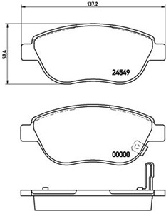 Jarrupalasarja, levyjarru, Etuakseli, FIAT 500L, OPEL CORSA D, CORSA D Skåp/halvkombi, 0000077366481, 1605354, 68190118AA, 77366481, 931